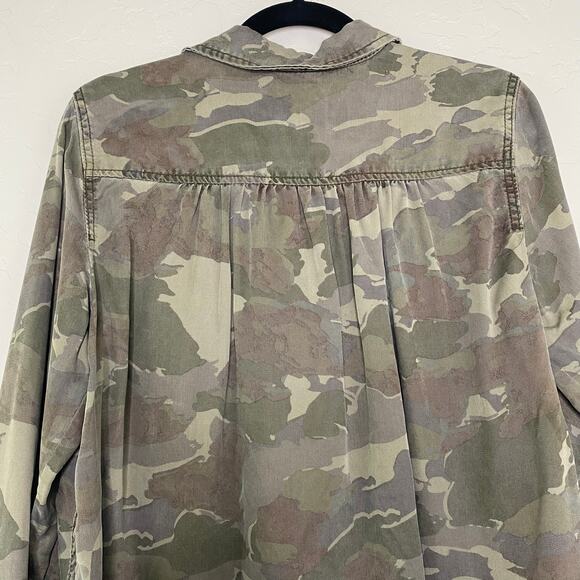 Anthropologie Montana Camo Button down Blouse 4 - Picture 8 of 11